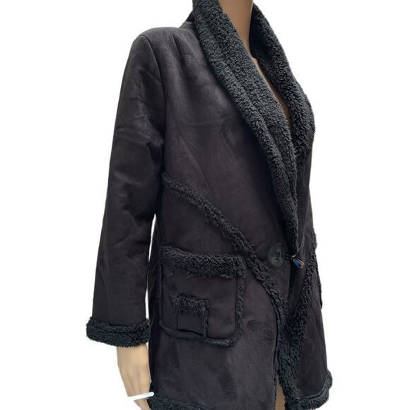 Pretty Angel long sleeve black super soft coat size small - Picture 3 of 12